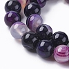 Natural Striped Agate/Banded Agate Beads Strands G-G582-6mm-52-3