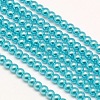 Eco-Friendly Dyed Glass Pearl Round Beads Strands HY-A008-6mm-RB024-1