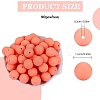 80Pcs Round Silicone Focal Beads SIL-SZ0001-24-26-2