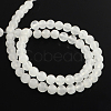 Dyed Natural White Jade Round Bead Strands G-Q937-21-2