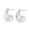 Teardrop CCB Plastic Stud Earrings for Women EJEW-Q382-03P-1