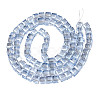 Electroplate Transparent Glass Beads Strands EGLA-N002-28-F01-2