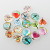Tree of Life Printed Half Round/Dome Glass Cabochons X-GGLA-A002-30mm-GG-1