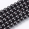 Magnetic Synthetic Hematite Beads Strands X-G-Q893-6mm-1