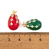 Brass Micro Pave Cubic Zirconia Pendants KK-E112-14G-4