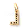 Brass Micro Pave Colorful Cubic Zirconia Charms ZIRC-F092-01-L-2