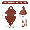 Gorgecraft 7Pcs 7 Colors Triangle Imitation Leather Data Cable Organizer AJEW-GF0006-42-2