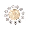 5-Petal Brass Micro Pave Clear Cubic Zirconia Bead Caps ZIRC-P001-31P-2