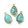 Dyed Natural Turquoise Faceted Pendants G-M431-15G-06-1-1