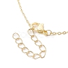 Valentine's Day Brass Heart and Rectangle with Word Love Pendant Necklace NJEW-JN04700-5