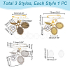 DIY Oval Blank Dome Wedding Bouquet Photo Charms Alloy Brooche Making Kit JEWB-AB00030-3