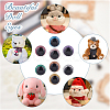 SUPERFINDINGS 48 Sets 8 Colors Plastic Doll Craft Eyes FIND-FH0008-82-7