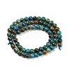 Natural Chrysocolla Beads Strands G-P503-10MM-05-3
