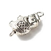 Tibetan Style Alloy Elephant Beads Links PALLOY-JF00951-4