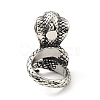 316 Stainless Steel Snake Finger Ring RJEW-C030-05D-AS-2