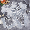 Nbeads 6Pcs 6 Style White Embroidered Organdy Collar AJEW-NB0004-01-5