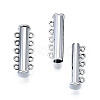 Brass Magnetic Slide Lock Clasps X-KK-Q270-P-3