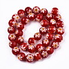 Handmade Millefiori Glass Beads Strands LK-T001-10B-2
