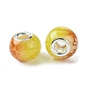 Two Tone Glass European Beads GPDL-K003-01B-2