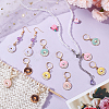 12Pcs 6 Colors Alloy Enamel Donut Charm Locking Stitch Markers HJEW-PH01684-4