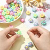 50Pcs UV Plating Rainbow Iridescent Acrylic Beads SACR-CJ0001-45-4