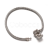 304 Stainless Steel European Style Round Snake Chains Bracelet Making MAK-L003-07-2