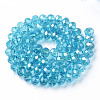 Electroplate Glass Beads Strands EGLA-T025-01C-3
