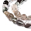 Natural Lodolite Quartz Beads Strands G-G018-66-3