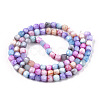 Opaque Baking Painted Glass Beads Strands EGLA-N006-075-2