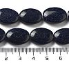 Synthetic Blue Goldstone Beads Strands G-P528-M02-01-5