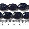 Synthetic Blue Goldstone Beads Strands G-P528-M02-01-5