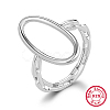 Rhodium Plated 925 Sterling Silver Finger Ring KD4692-18-1-1