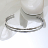 Classic Stainless Steel Open Cuff Bangle Bracelet for Women YS9070-2-1