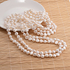 Natural Pearl Nuggets Beaded Necklace NJEW-P126-B-01E-01-3