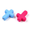 Spray Painted Acrylic Beads ACRP-N003-06-2