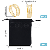 Unicraftale 5Pcs Brass Wave Open Cuff Ring for Women RJEW-UN0002-33LG-3