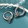 Dragon Head 316 Surgical Stainless Steel Hoop Earrings EJEW-G416-22AS-2