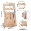 3-Tier Wooden Slant Back Jewelry Display Stands ODIS-WH0025-115-2