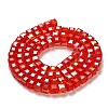 Electroplate Glass Beads Strands EGLA-R030-6x6mm-01-3