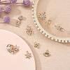 9Pcs 9 Style Brass Micro Pave Clear Cubic Zirconia Pendants KK-SZ0005-44-3