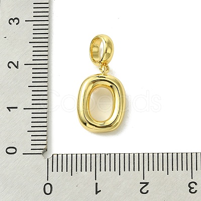 Rack Plating Brass with ABS Plastic Pearl European Dangle Charms KK-G501-02O-G-1