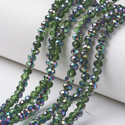 Electroplate Transparent Glass Beads Strands EGLA-A034-T6mm-Q04-1