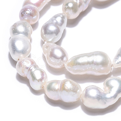 Natural Baroque Pearl Keshi Pearl Beads Strands PEAR-S020-F10-01-1