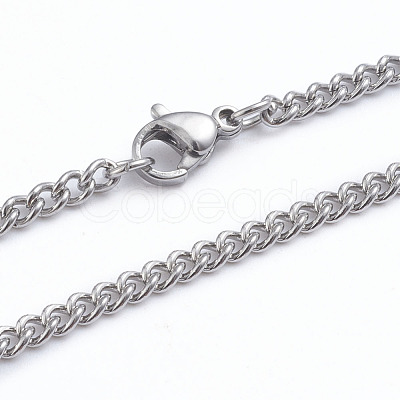 Non-Tarnish 304 Stainless Steel Curb Chains Twist Chains Necklaces NJEW-L173-006-P-1