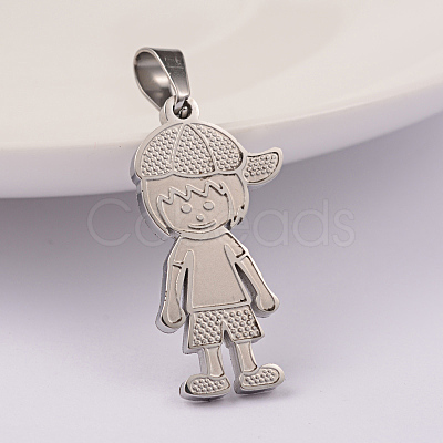 Boy 304 Stainless Steel Pendants STAS-M245-28-1