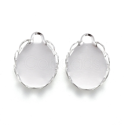 304 Stainless Steel Cabochon Settings X-STAS-P249-13B-S-1