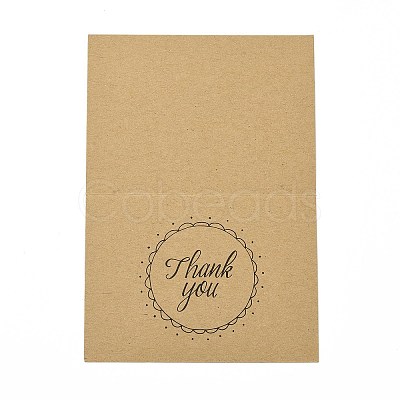 Kraft Paper Thank You Greeting Cards X-DIY-F120-01E-1