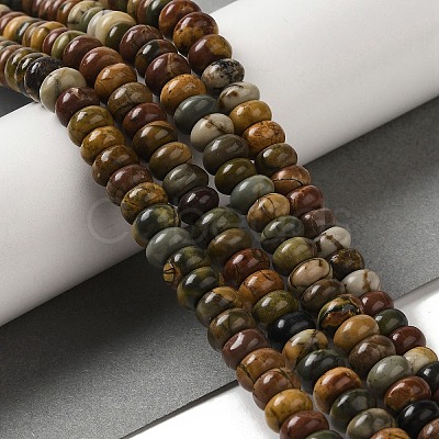 Natural Picasso Jasper Beads Strands G-Q161-B01-02-1