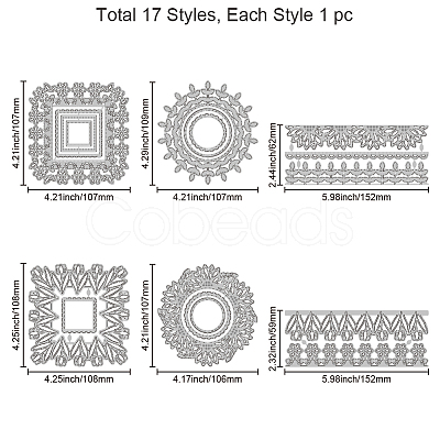 Geometric Carbon Steel Cutting Dies Stencils DIY-WH0309-2026-1