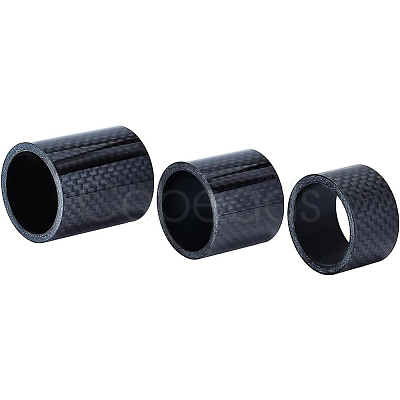 BENECREAT 3Pcs 3 Style Carbon Fiber Bicycle Front Fork Washers AJEW-BC0003-52-1